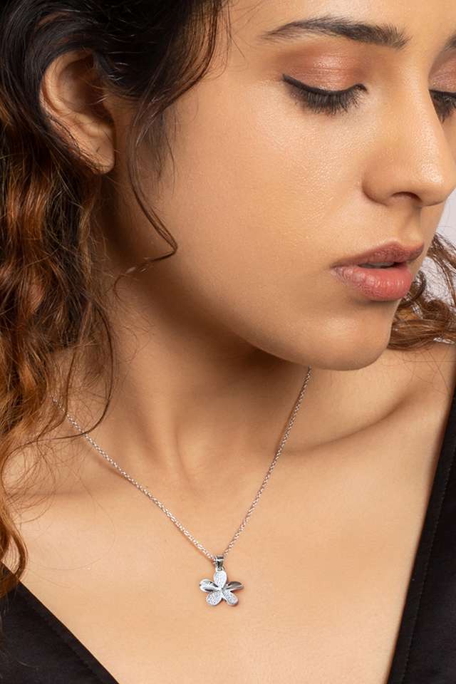 Cubic-Zirconia-Sterling-Silver-Lobster-Claw-Clasp-Western-Pendant