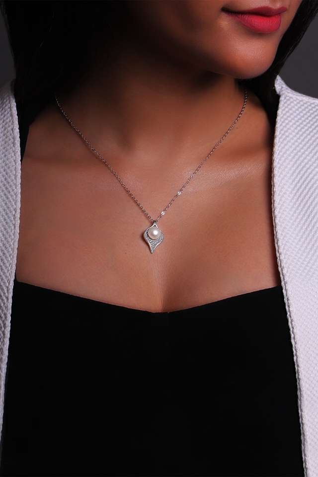 Cubic-Zirconia-Sterling-Silver-Lobster-Claw-Clasp-Western-Pendant