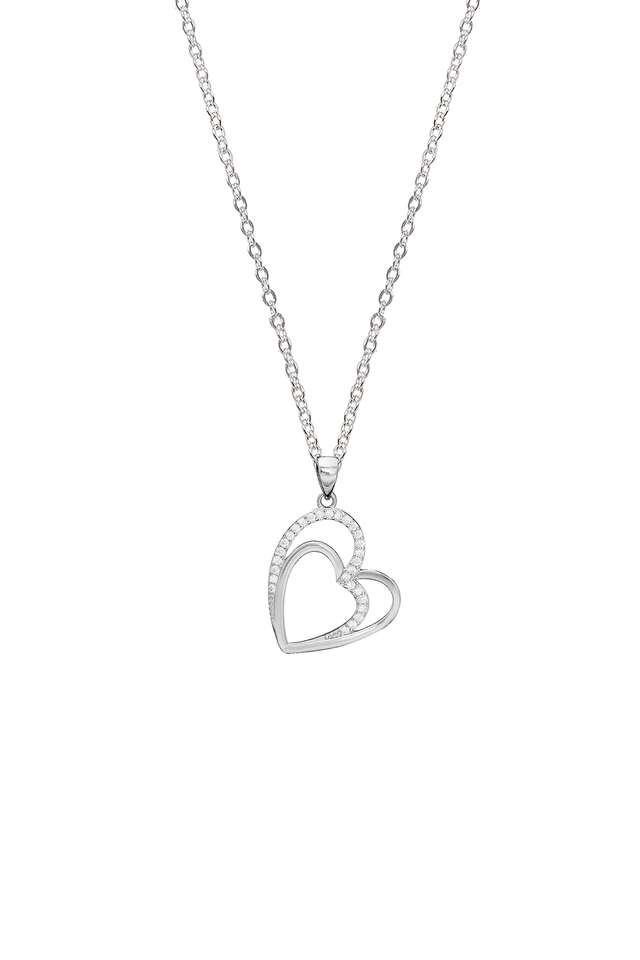 Sterling-Silver-Cubic-Zirconia-Womens-Western-Pendant