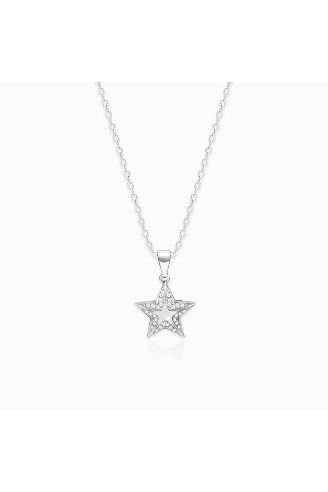 Shining-Star-Sterling-Silver-Womens-Western-Pendant