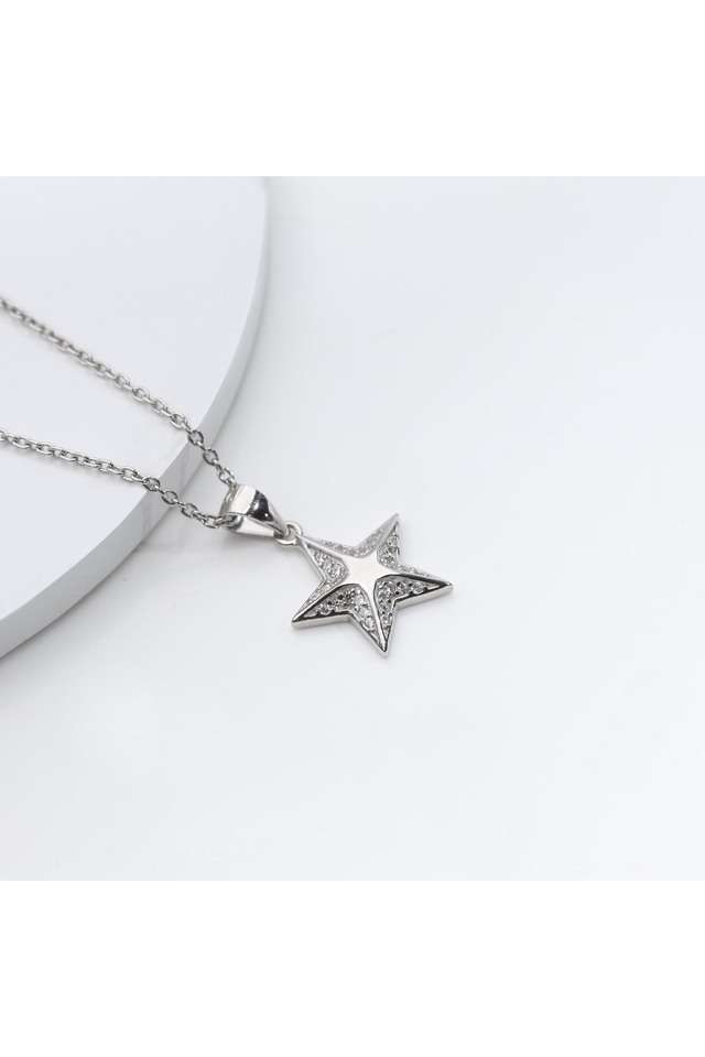 Shining-Star-Sterling-Silver-Womens-Western-Pendant