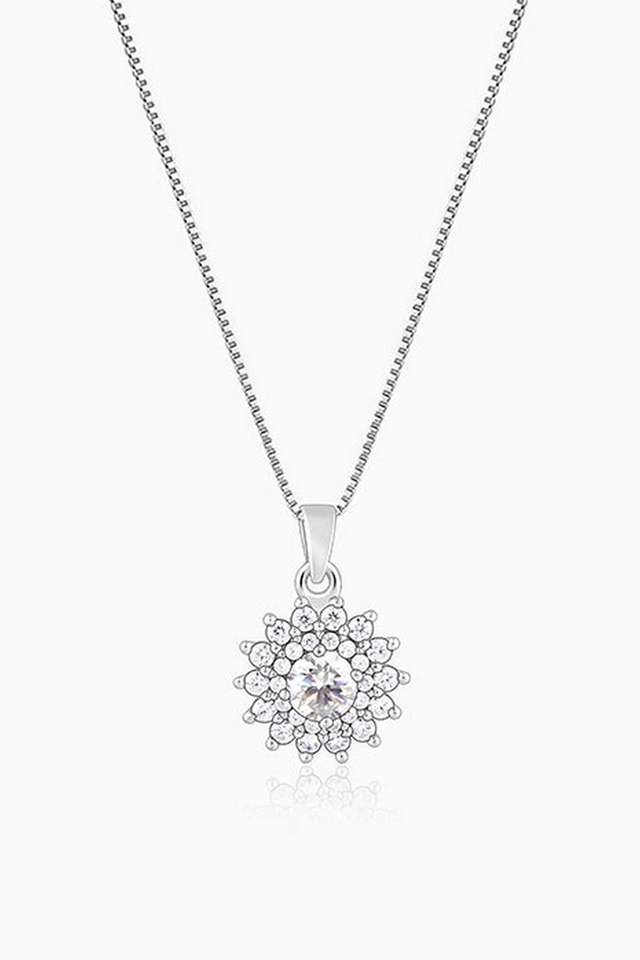 Silver-Floral-Pendant-With-Box-Chain