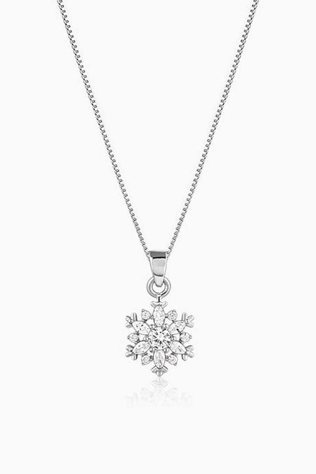 Silver-Snowflake-Pendant-With-Box-Chain