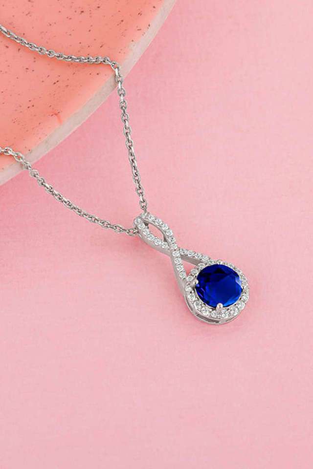 Silver-Blue-Maze-Pendant