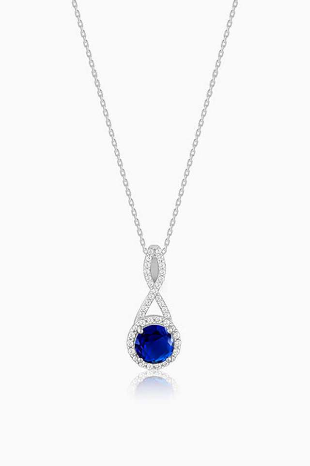 Silver-Blue-Maze-Pendant