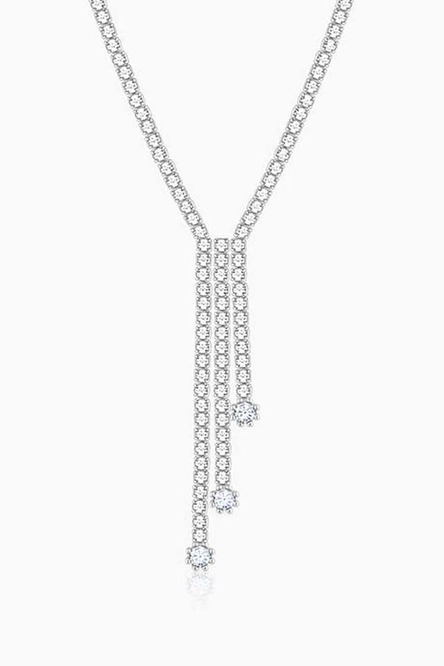Silver-Zirconia-Lariat-Necklace