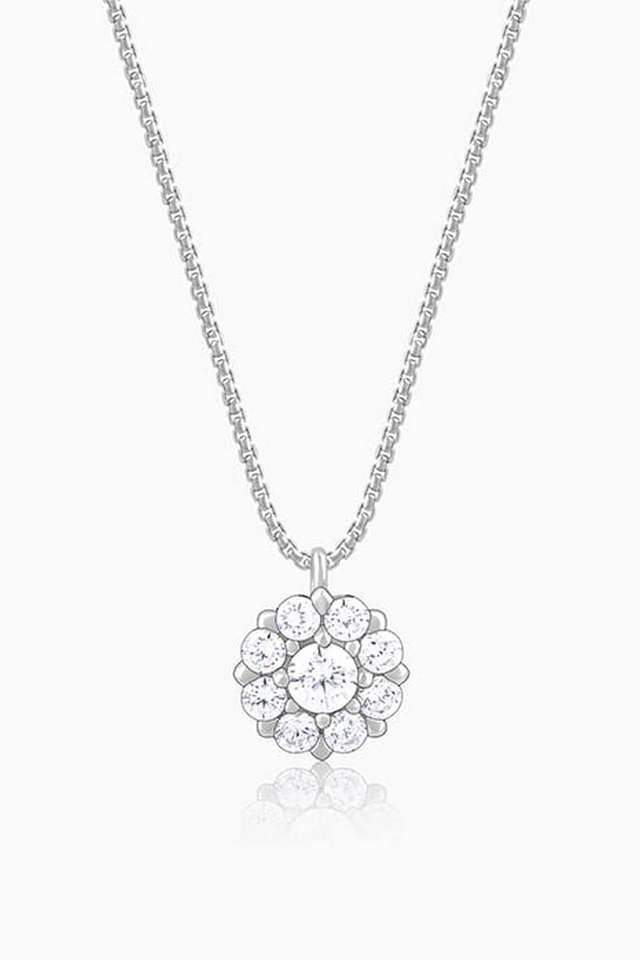 Silver-Twofold-Solitaire-Pendant