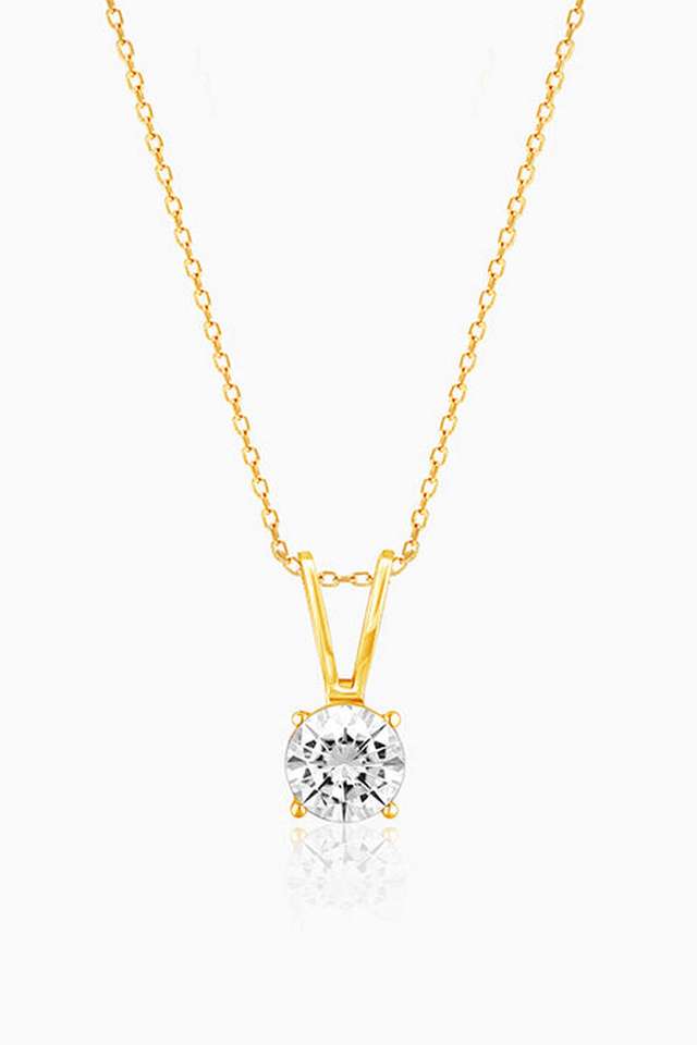 Golden-Zircon-Pendant-With-Link-Chain