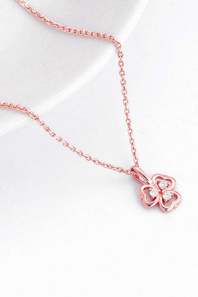 Rose-Gold-Three-Leaf-Clover-Pendant