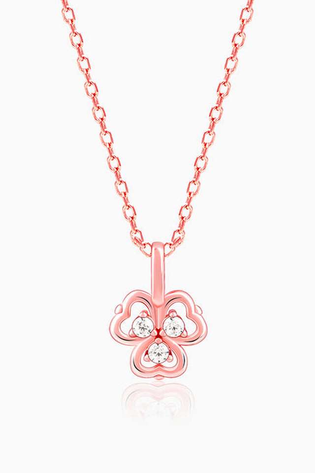 Rose-Gold-Three-Leaf-Clover-Pendant
