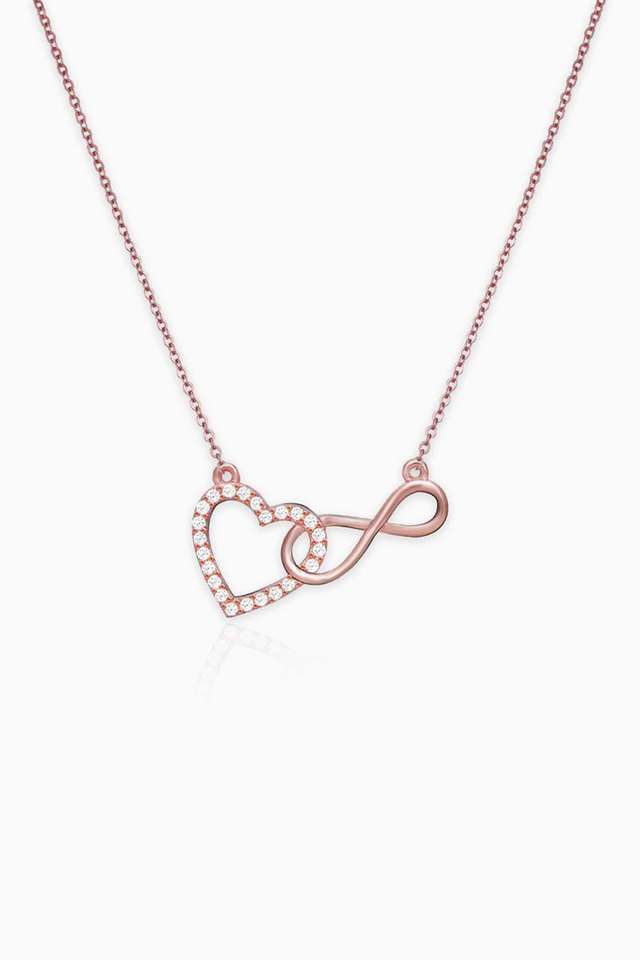 Cubic-Zirconia-Rose-Gold-Lobster-Claw-Clasp-Womens-Pendant