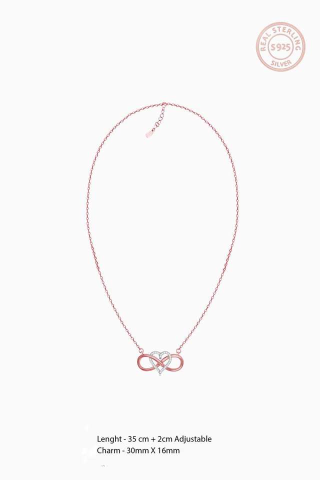 Cubic-Zirconia-Silver-Lobster-Claw-Clasp-Womens-Pendant