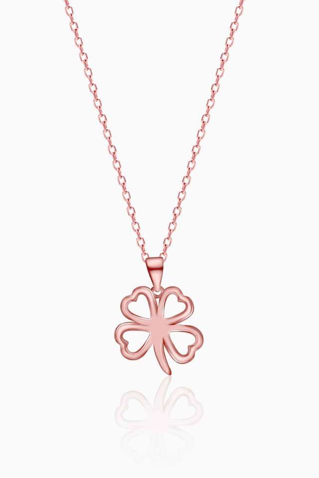 Cubic-Zirconia-Rose-Gold-Lobster-Claw-Clasp-Womens-Pendant