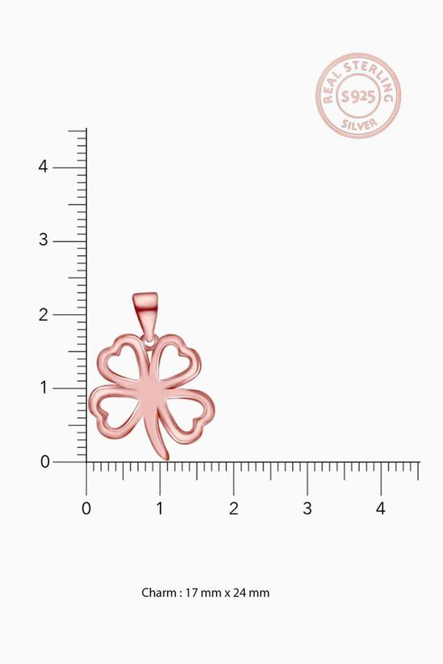 Cubic-Zirconia-Rose-Gold-Lobster-Claw-Clasp-Womens-Pendant