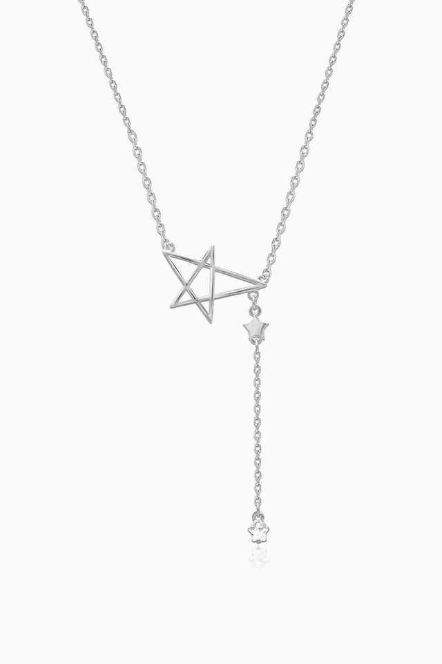 Cubic-Zirconia-Silver-Lobster-Claw-Clasp-Womens-Pendant