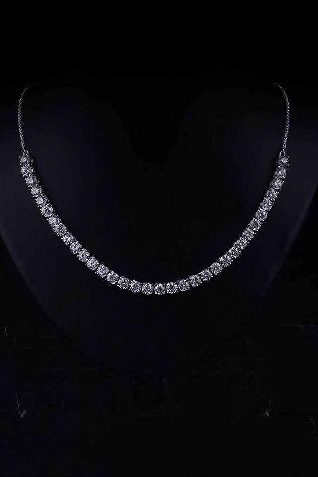 Silver-Zircon-Solitaire-Necklace