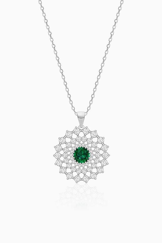 Silver-Zircon-Emerald-Sunshine-Pendant