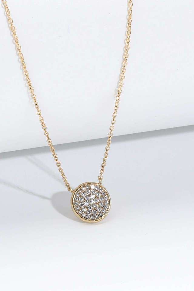 Golden-Studded-Disk-Necklace