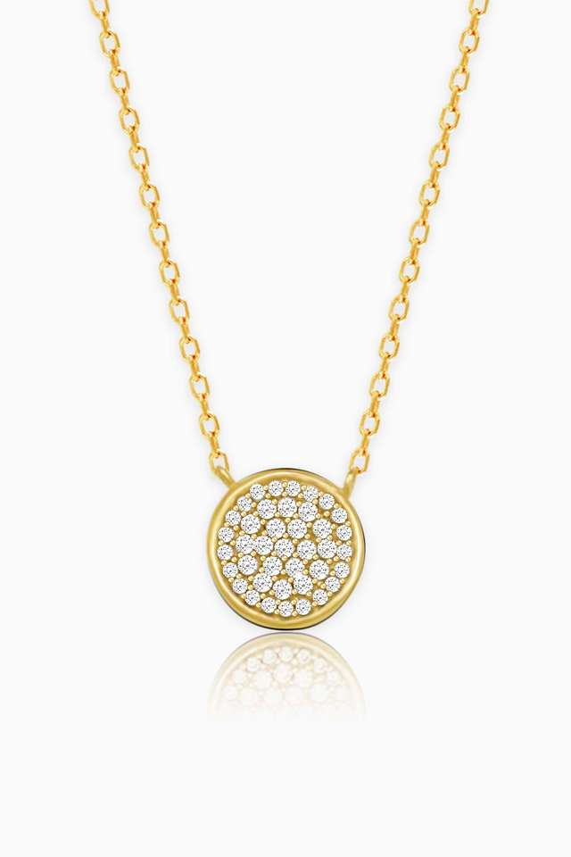Golden-Studded-Disk-Necklace