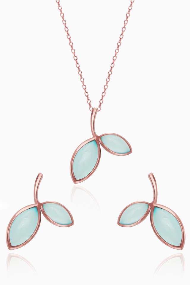 Rose-Gold-Aqua-Dual-Chalcedony-Leaf-Set