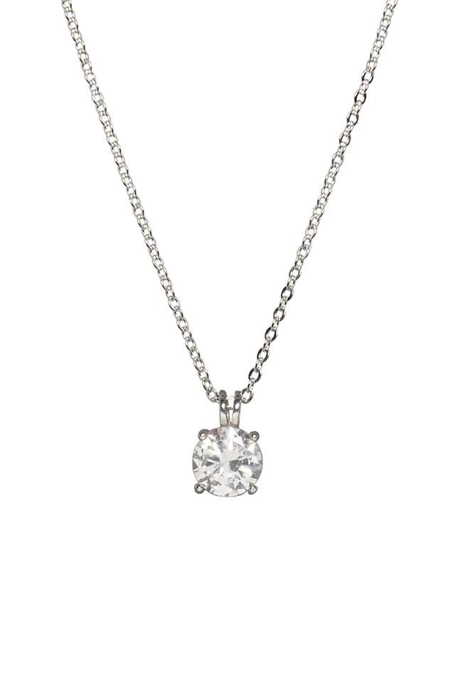 Cubic-Zirconia-Sterling-Silver-Lobster-Claw-Clasp-Western-Pendant