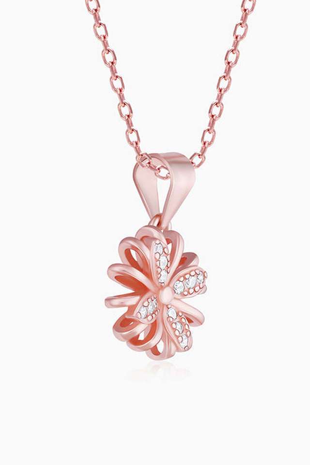 Rose-Gold-Floral-Dreams-Pendant-With-Link-Chain