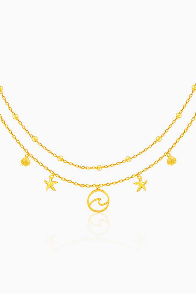 Golden-Layered-Charm-Necklace