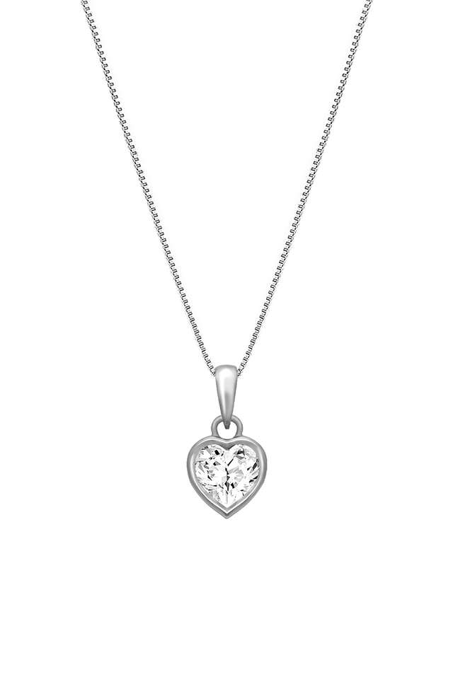 Sterling-Silver-Cubic-Zirconia-Womens-Western-Pendant