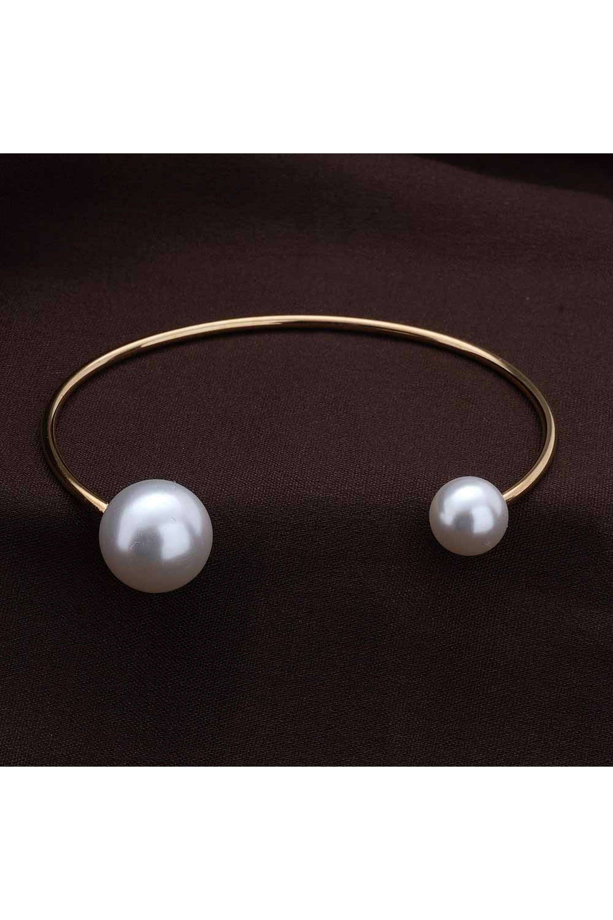 Pearl-Cuff-Bangle-Bracelet-For-Womens---Waterproof-&-Anti-Tarnish