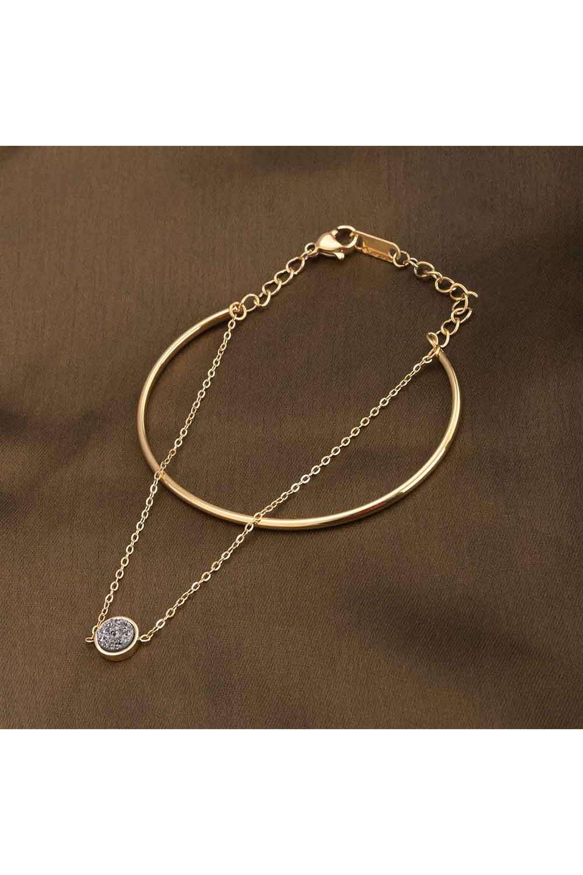 Double-Layer-Stone-Cuff-Bracelet-for-Womens-Waterproof-&-Anti-Tarnish