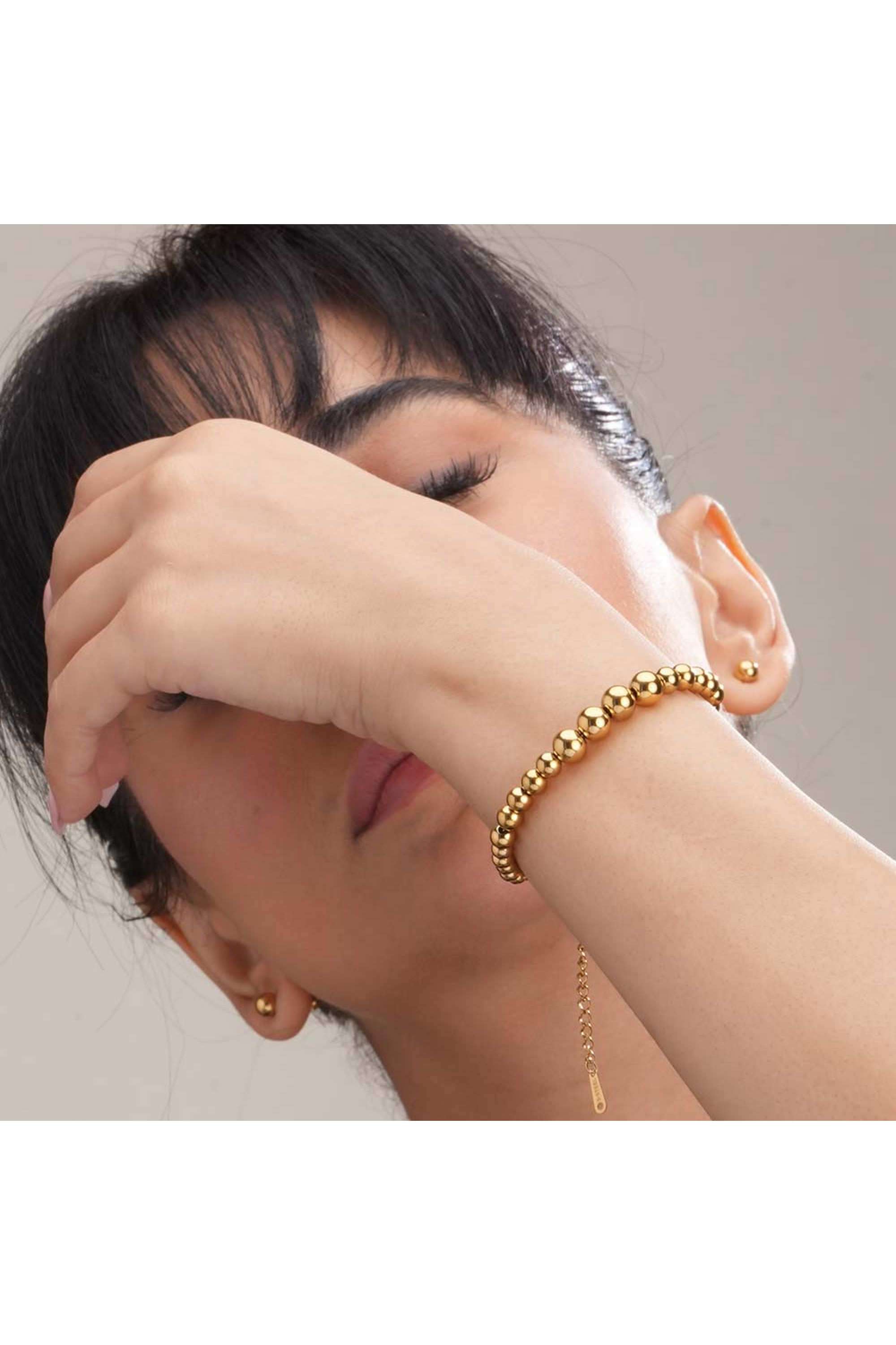 Gold-Beaded-Bracelet-for-Womens-Waterproof-&-Anti-Tarnish