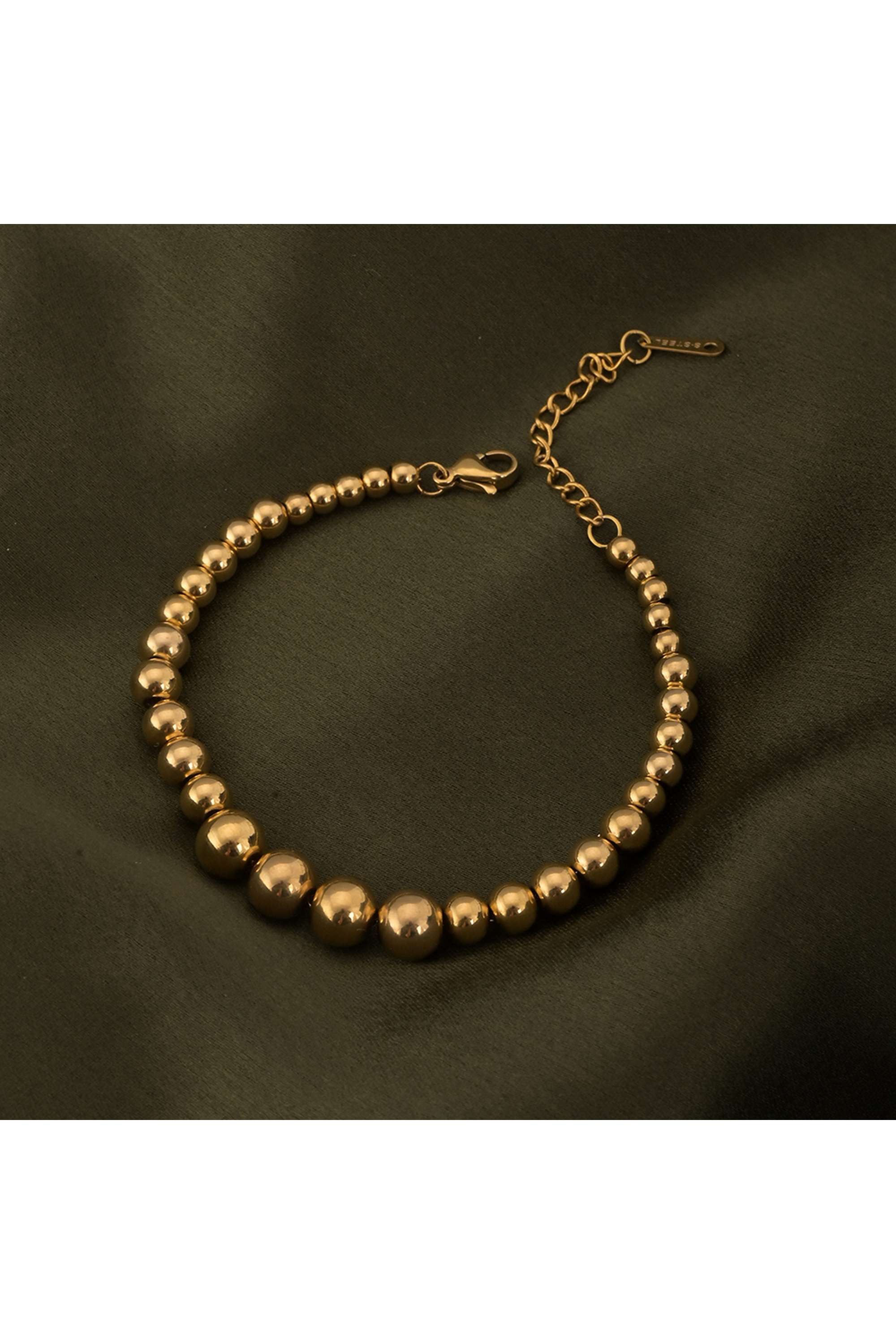 Gold-Beaded-Bracelet-for-Womens-Waterproof-&-Anti-Tarnish