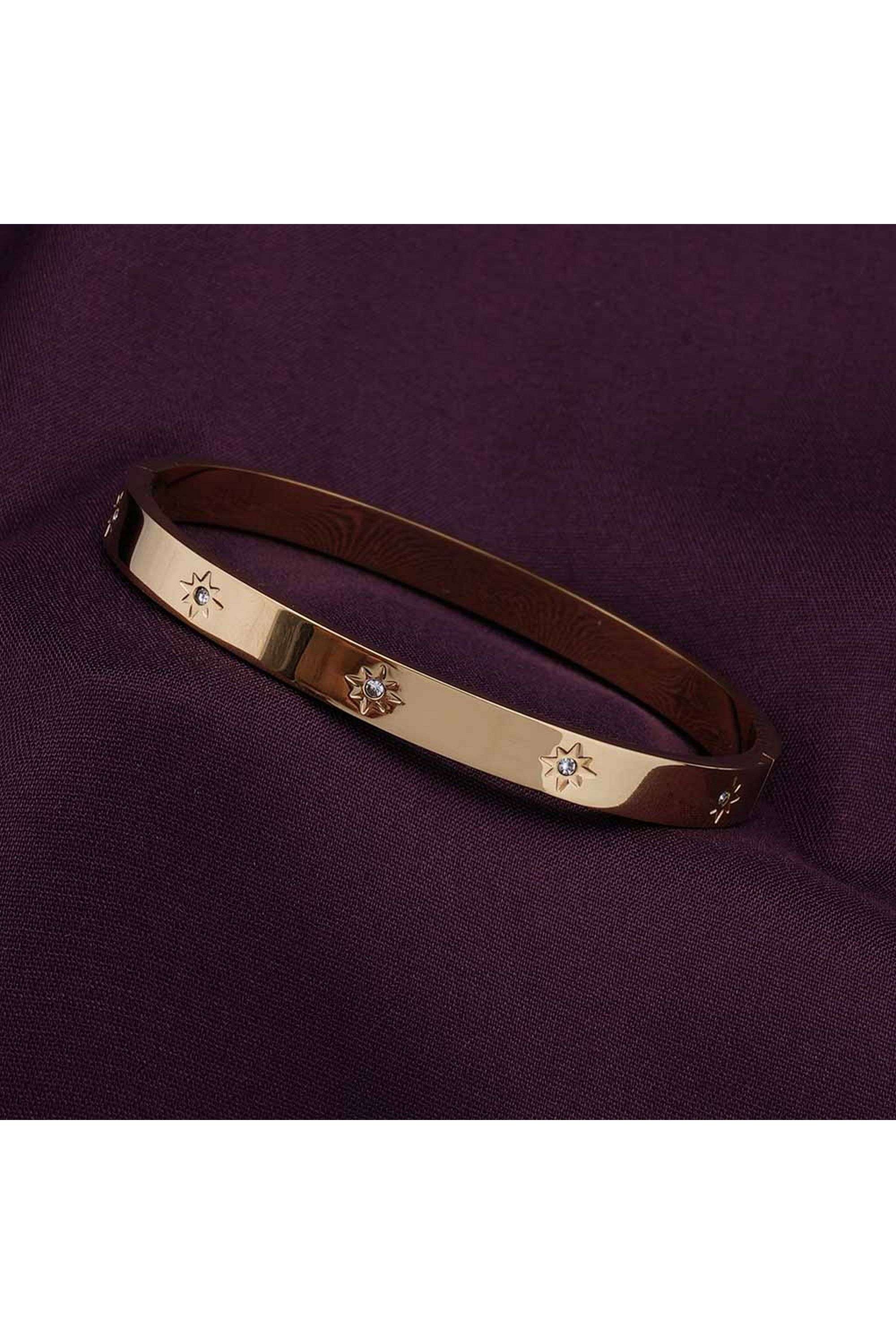 Floral-Diamonds-Bangle-Bracelet-for-Womens-Waterproof-&-Anti-Tarnish
