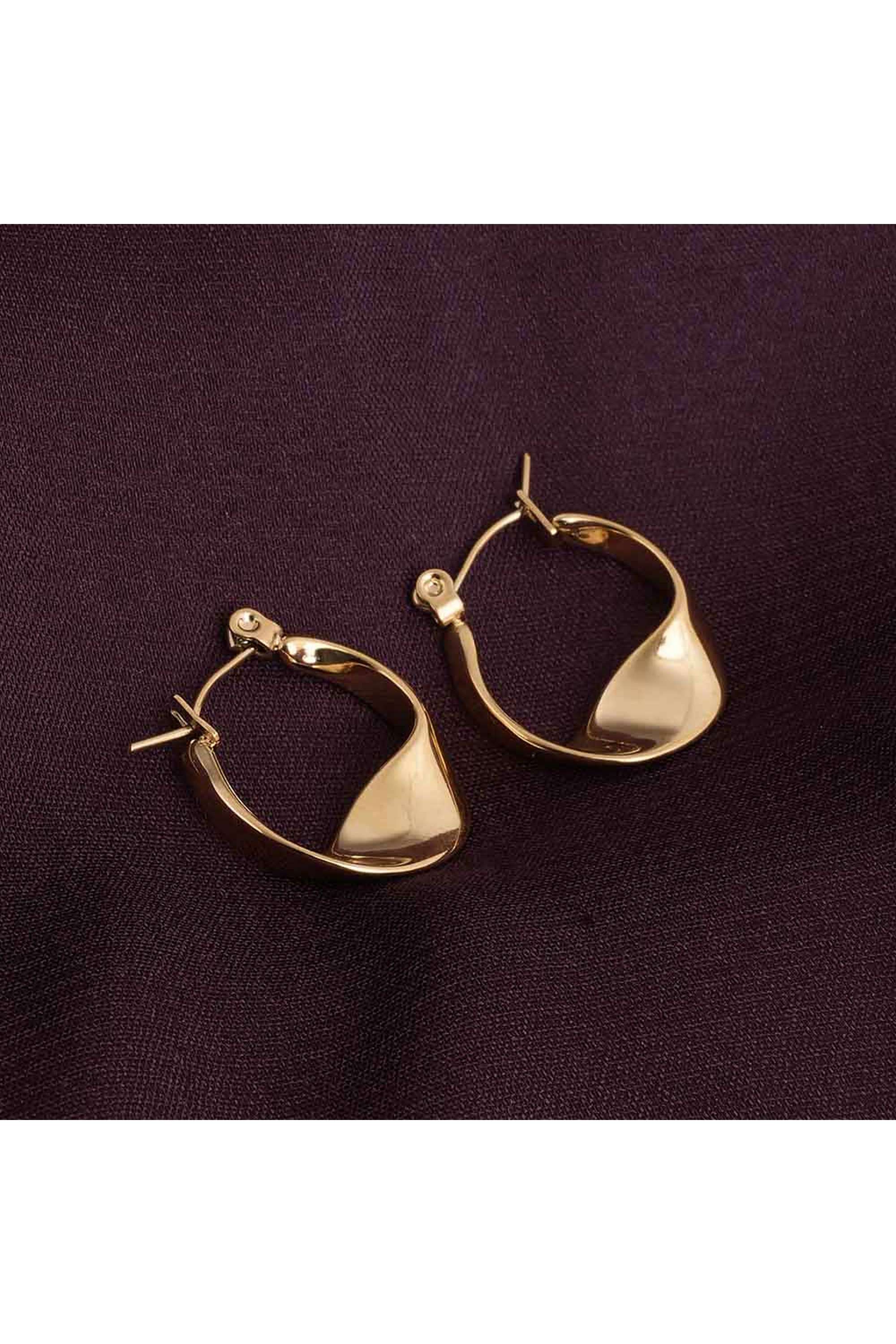 18k-Gold-Plated-Wobbly-Circle-Hoop-Earrings-for-Womens-Waterproof-&-Anti-Tarnish