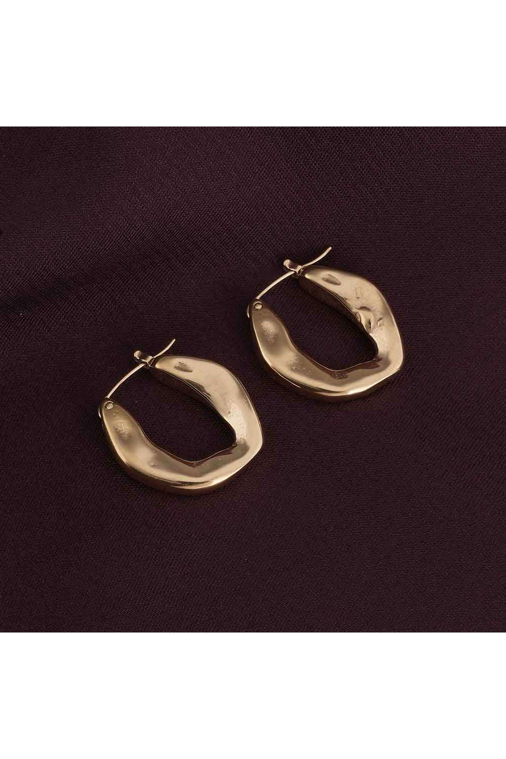 18k-Gold-Plated-Wobbly-Molten-Hoop-Earrings-for-Womens-Waterproof-&-Anti-Tarnish