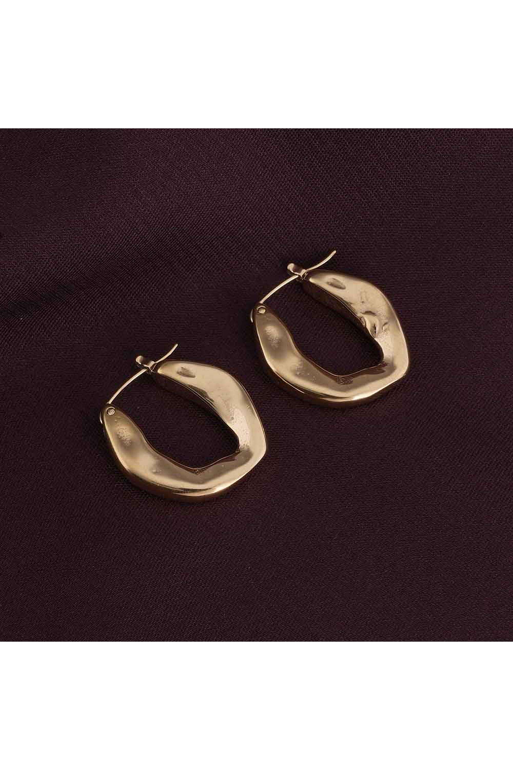 18k-Gold-Plated-Wobbly-Molten-Hoop-Earrings-for-Womens-Waterproof-&-Anti-Tarnish