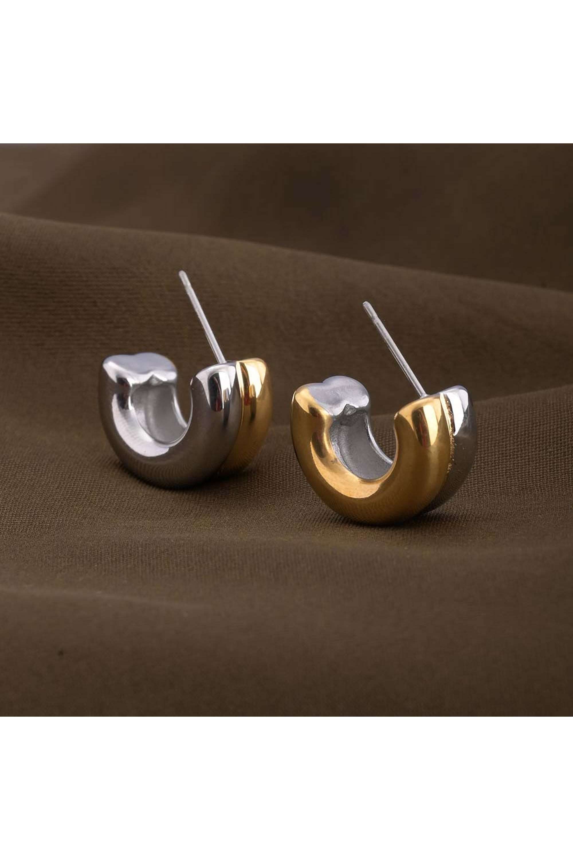 18k-Multi-Tone-Plated-Golden-Silver-Chunky-Hoop-Earrings-for-Womens-Waterproof-&-Anti-Tarnish