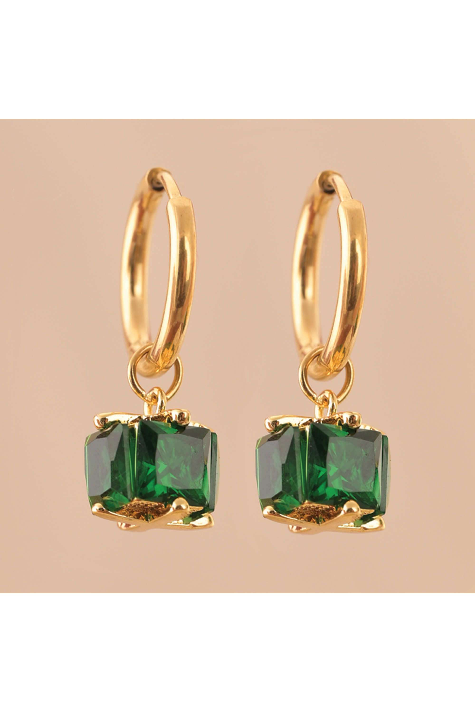 18k-Gold-Plated-Emerald-Hoop-Earrings-for-Womens-Waterproof-&-Anti-Tarnish