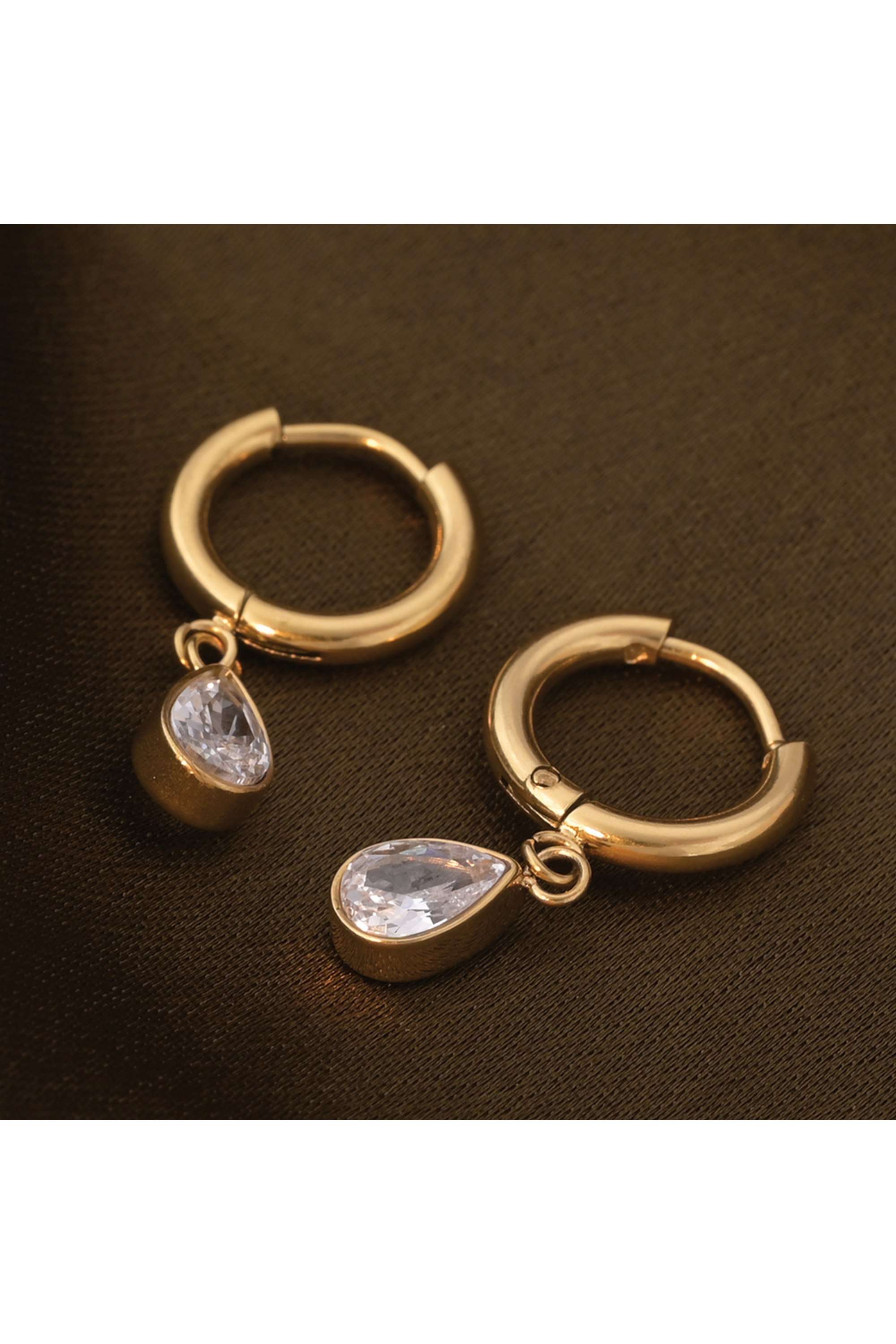 Solitaire-Drop-Hoop-Earrings-for-Womens---Waterproof-&-Anti-Tarnish