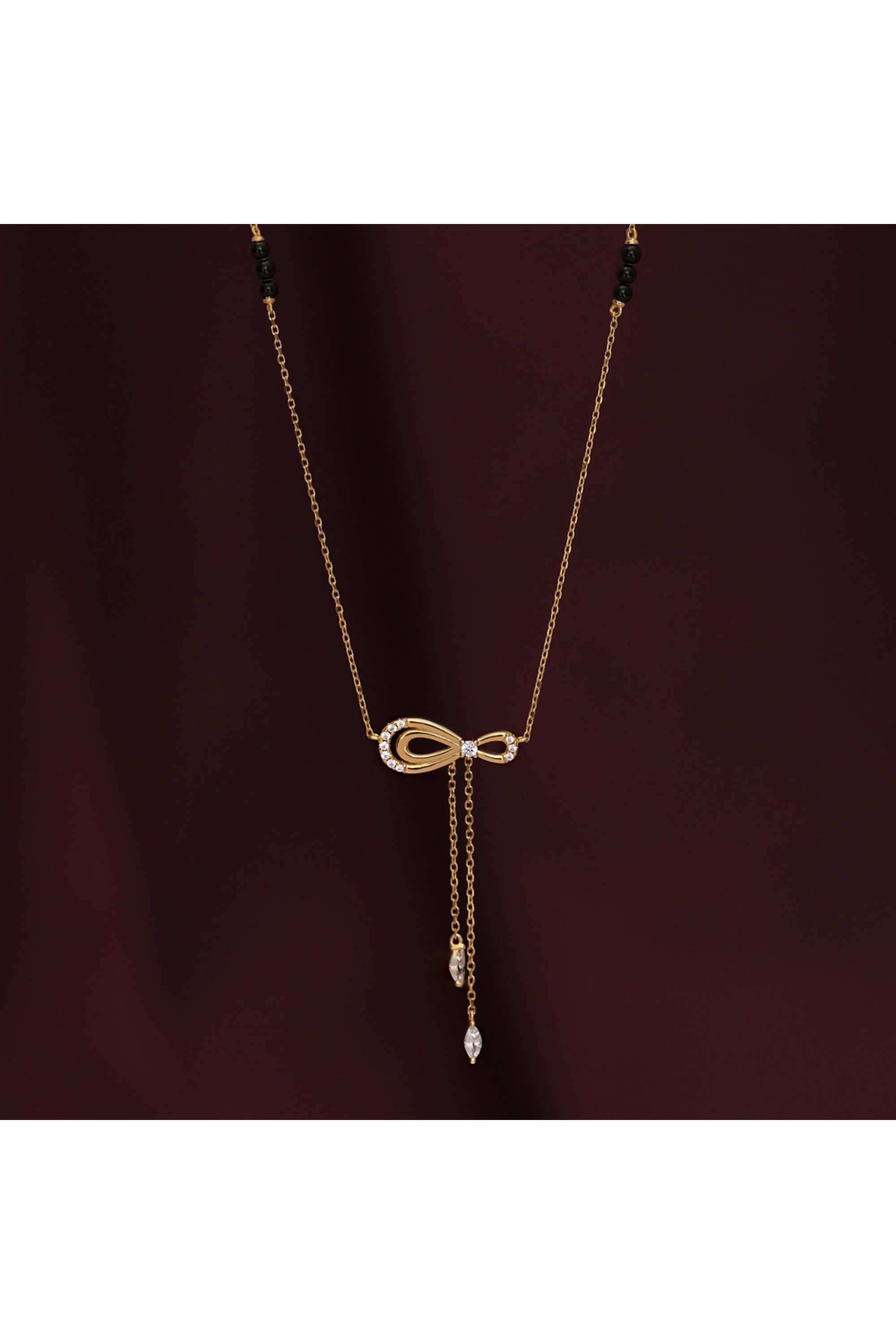 925-Sterling-Silver-Bhavani-Diamond-Mangalsutra-|-BIS-Hallmarked-|-18k-Gold-Vermeil-for-Womens