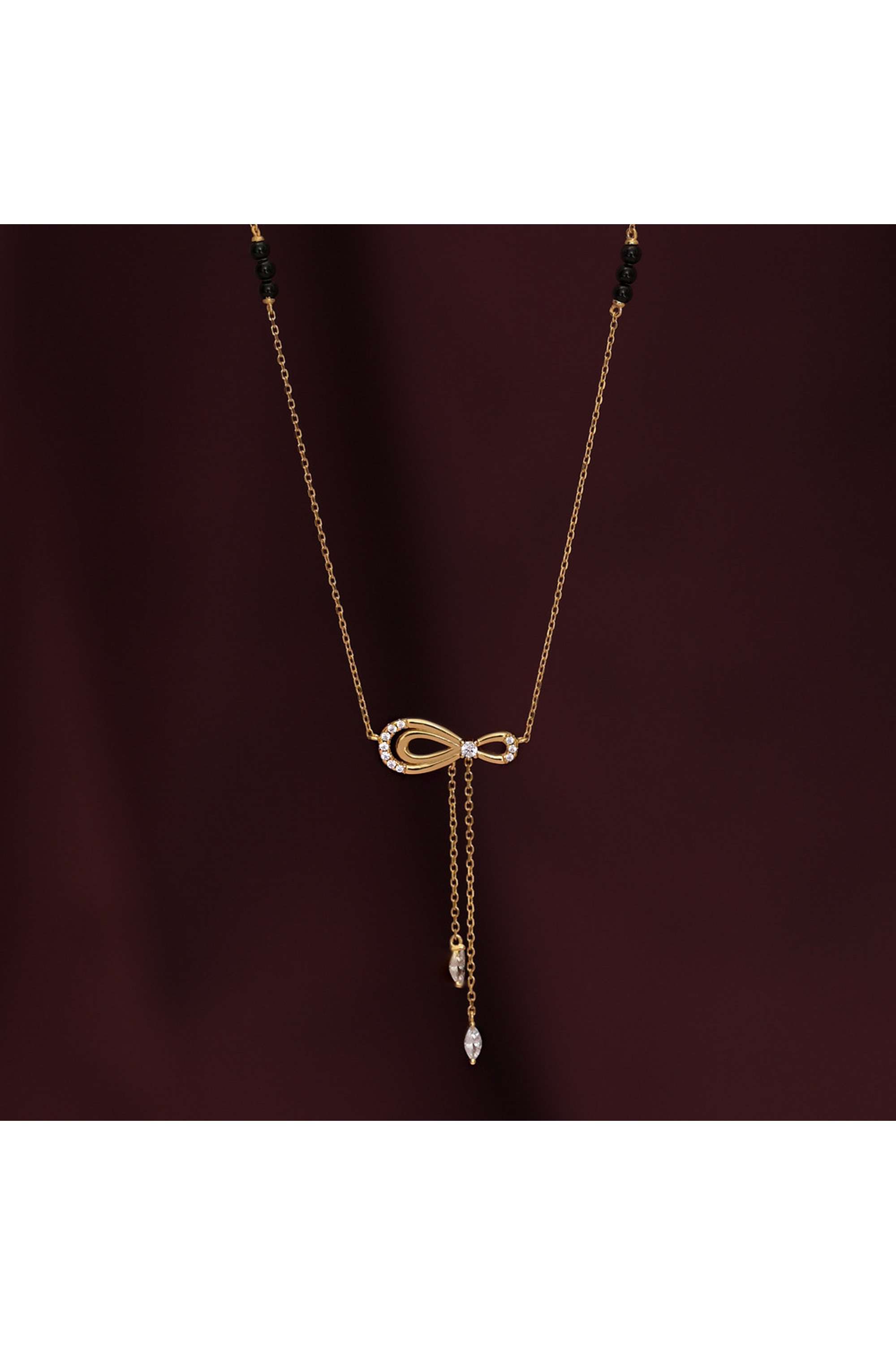 925-Sterling-Silver-Bhavani-Diamond-Mangalsutra-|-BIS-Hallmarked-|-18k-Gold-Vermeil-for-Womens