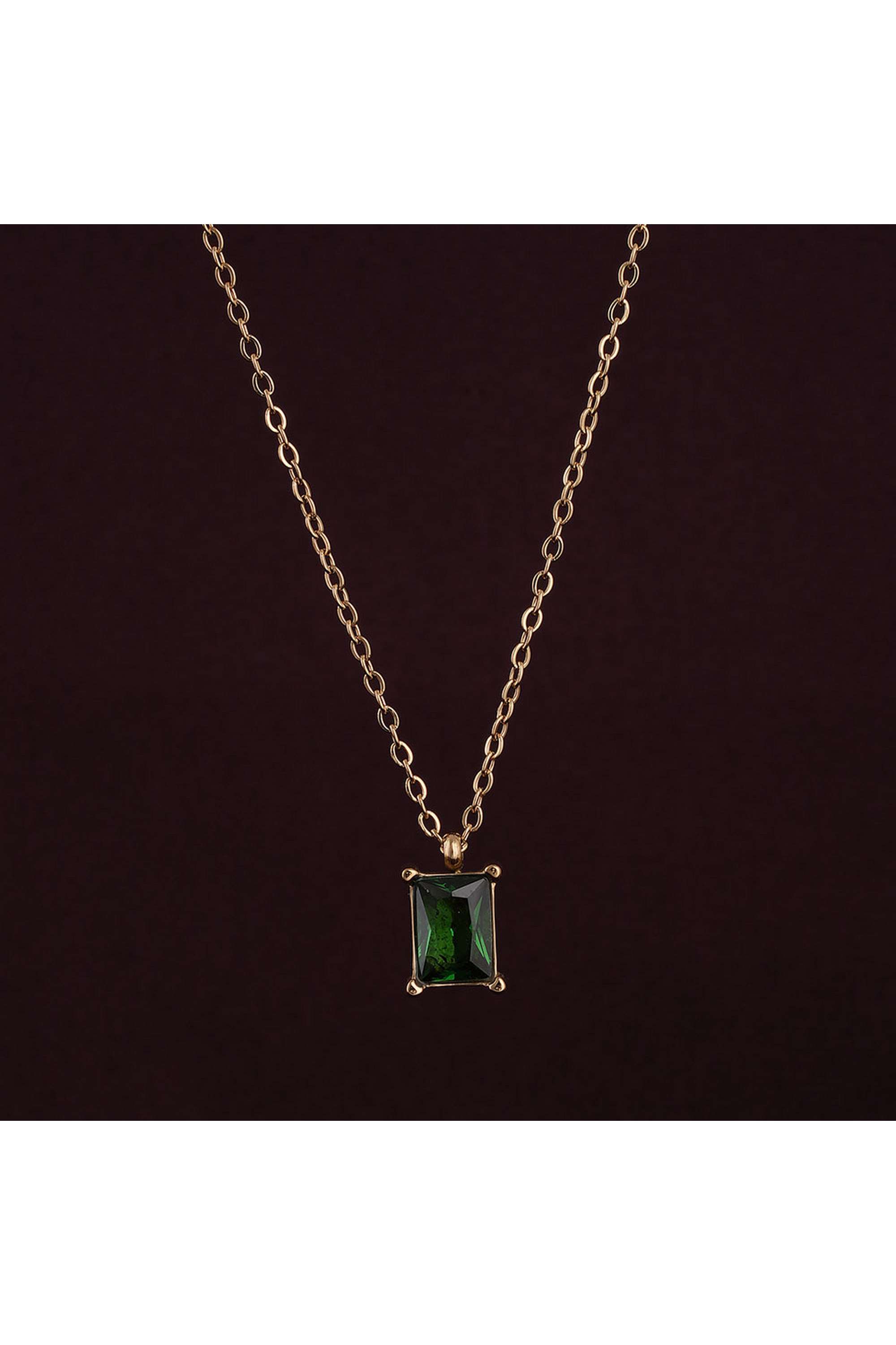 18k-Gold-Plated-Emerald-Aventurine-Necklace-for-Womens-Waterproof-&-Anti-Tarnish
