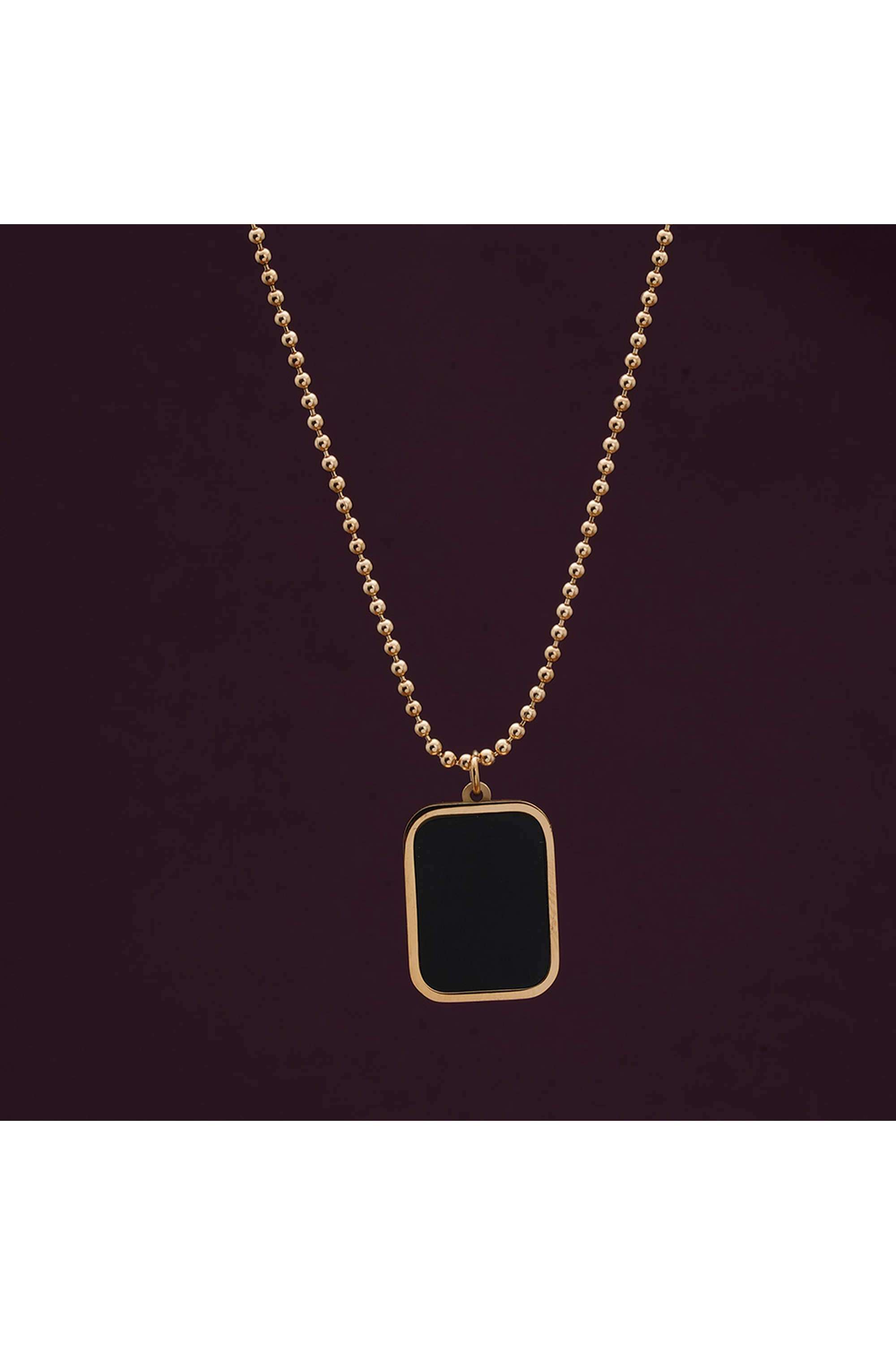 18k-Gold-Plated-Black-Onyx-Necklace-for-Womens-Waterproof-&-Anti-Tarnish