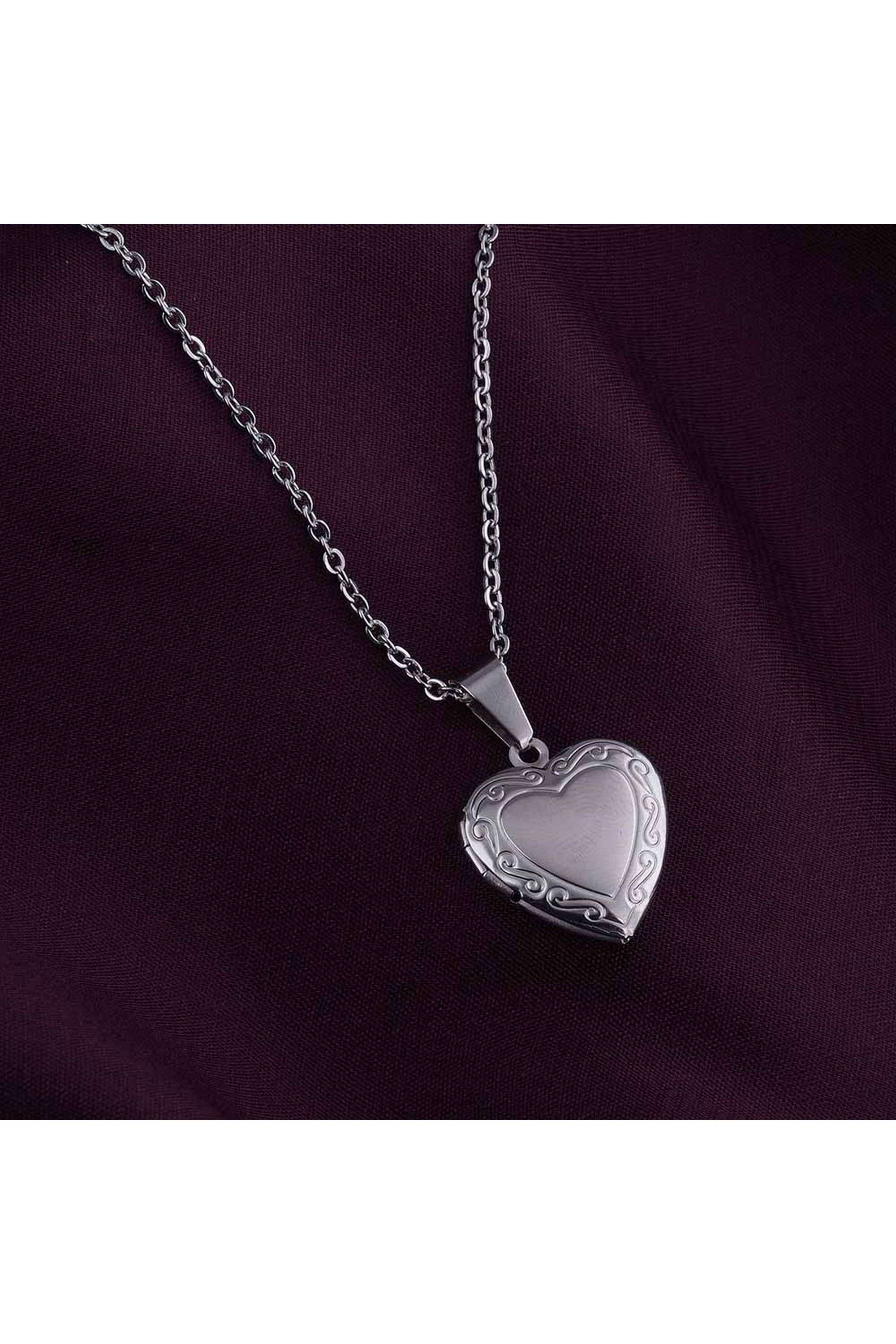 18k-Silver-Plated-Heart-Locket-Necklace-for-Womens-Waterproof-&-Anti-Tarnish