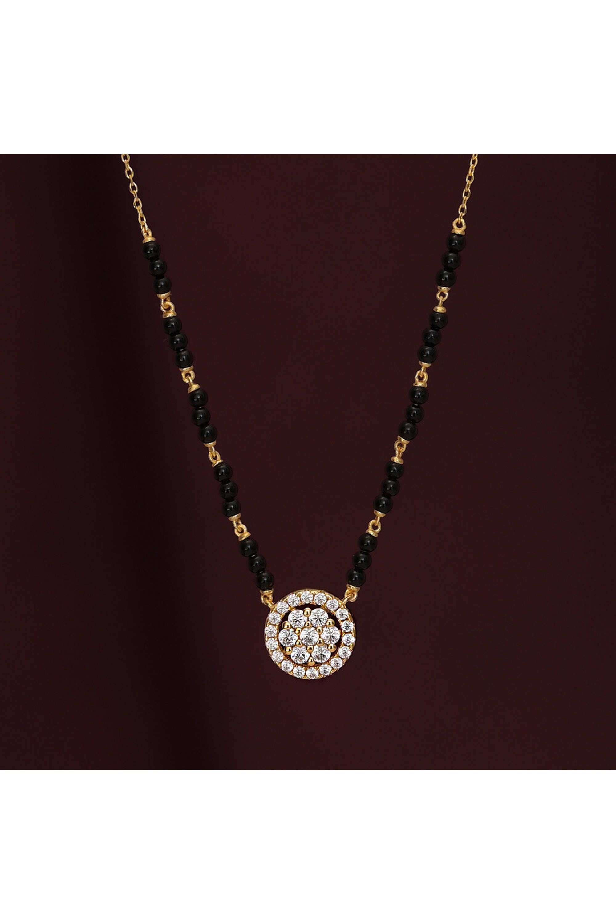 925-Sterling-Silver-Ekansha-Diamond-Mangalsutra-|-BIS-Hallmarked-|-18k-Gold-Vermeil-for-Womens