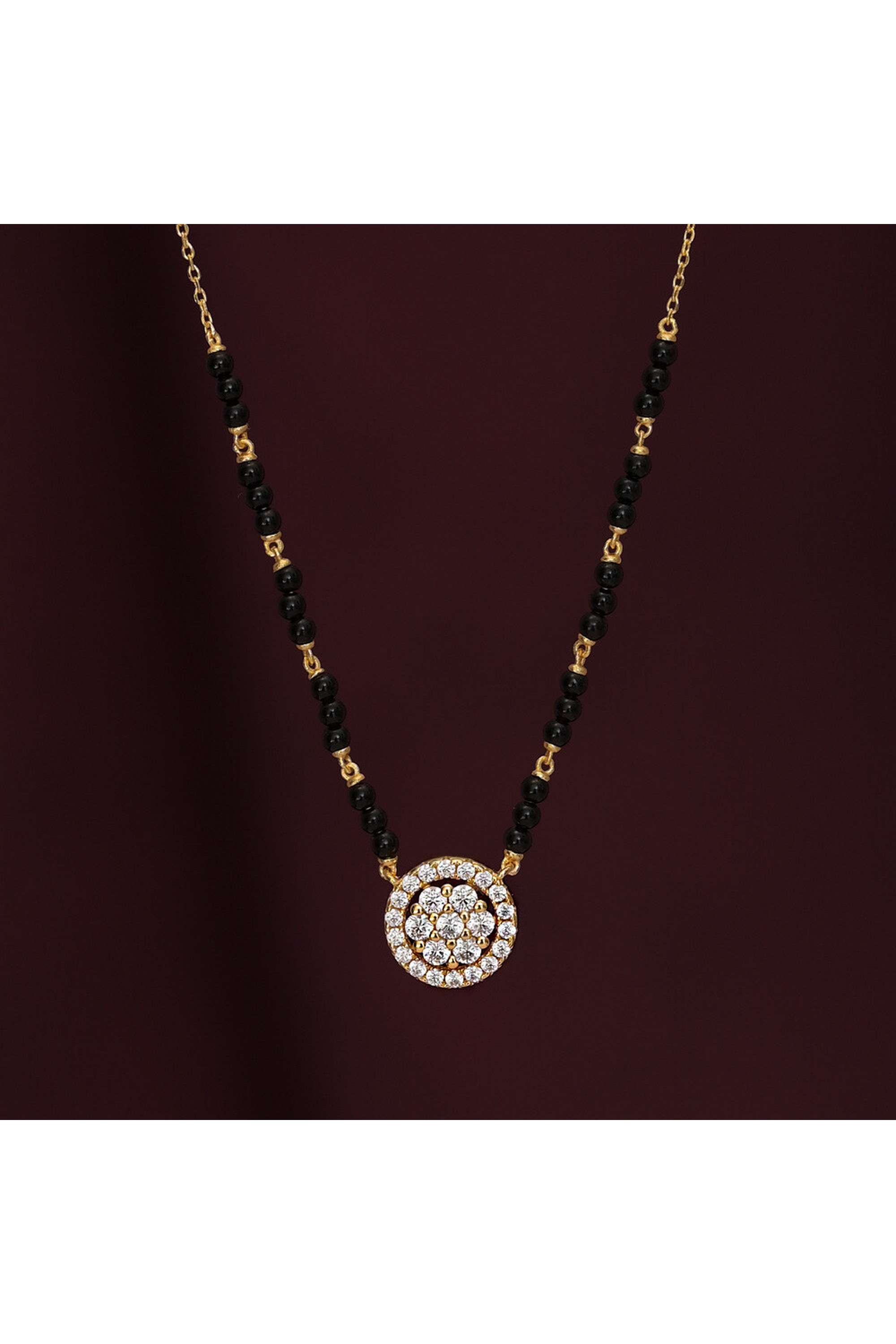 925-Sterling-Silver-Ekansha-Diamond-Mangalsutra-|-BIS-Hallmarked-|-18k-Gold-Vermeil-for-Womens