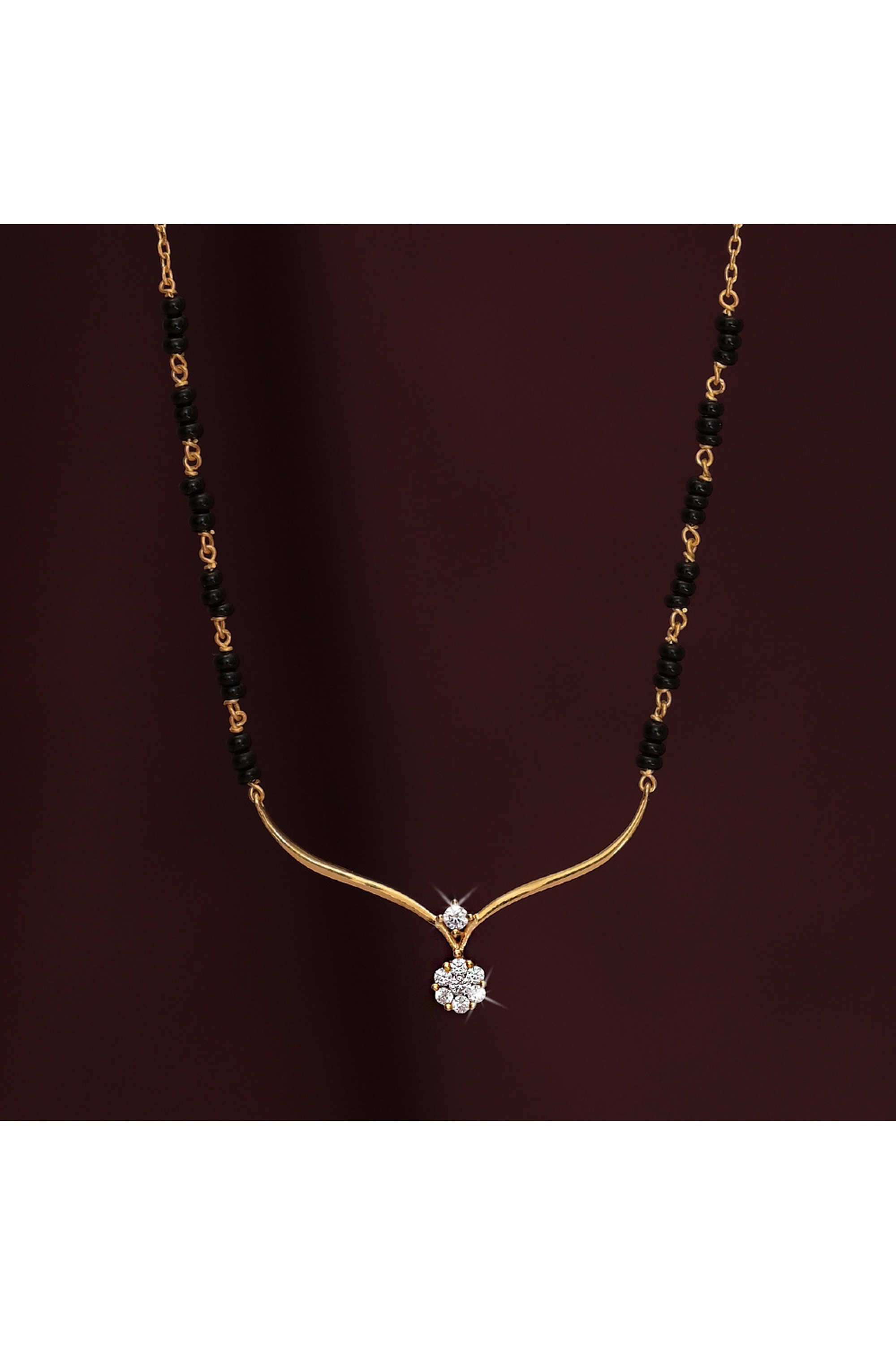 925-Sterling-Silver-Niyati-Diamond-Mangalsutra---BIS-Hallmarked---18k-Gold-Vermeil-for-Womens