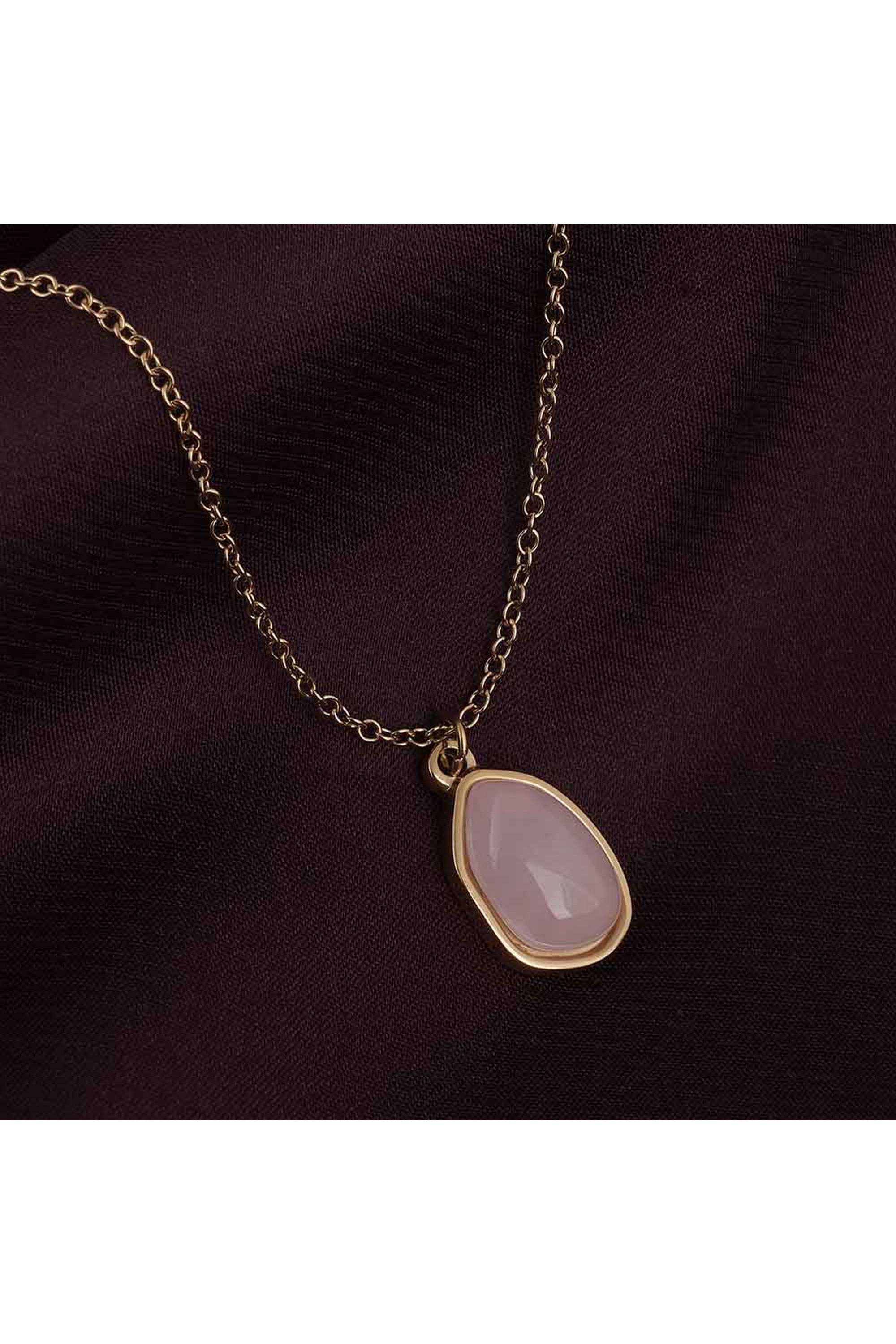 Pink-Quartz-Necklace-for-Womens---Waterproof-&-Anti-Tarnish