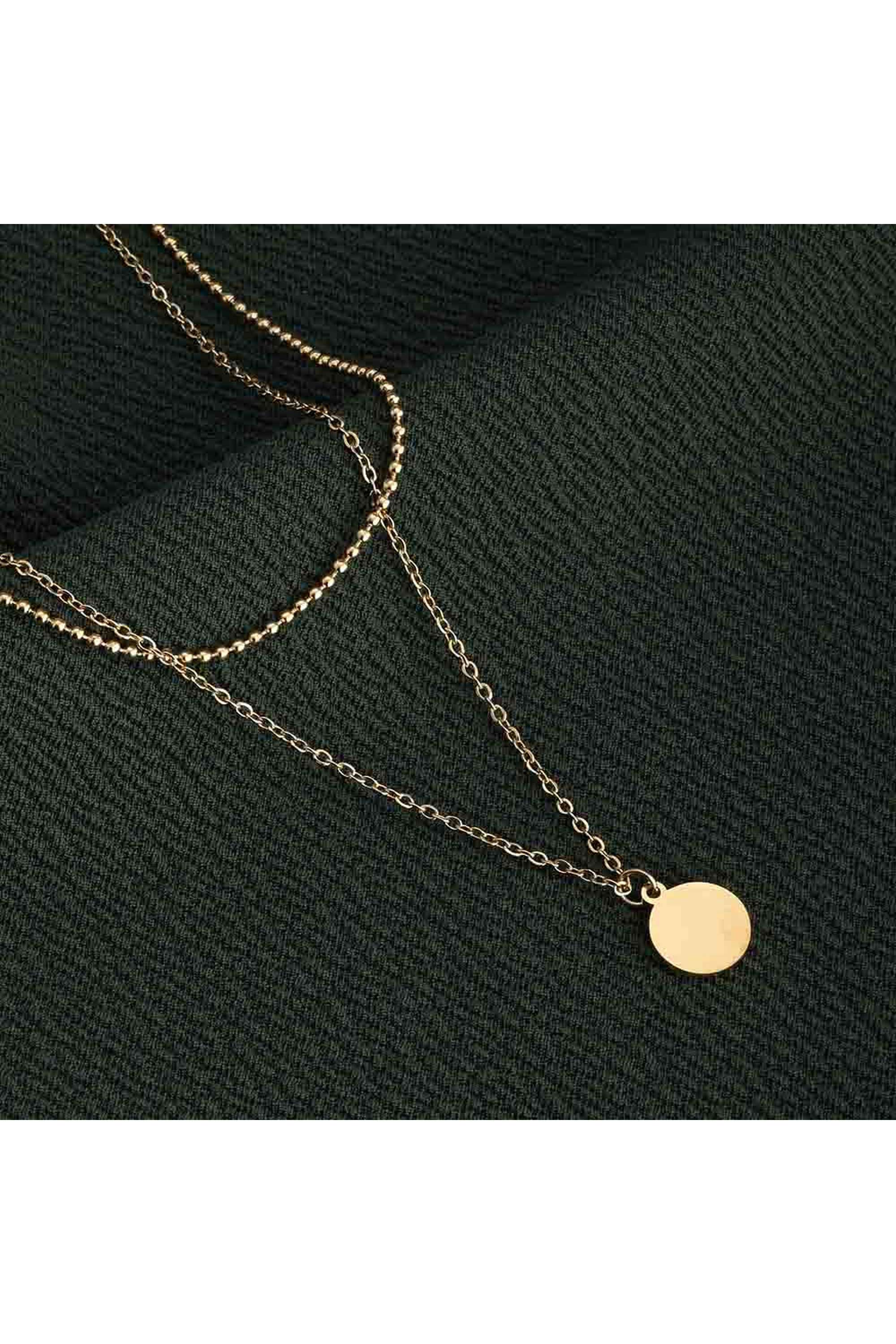 18k-Gold-Plated-Little-Round-Two-Layer-Necklace-for-Womens-Waterproof-&-Anti-Tarnish