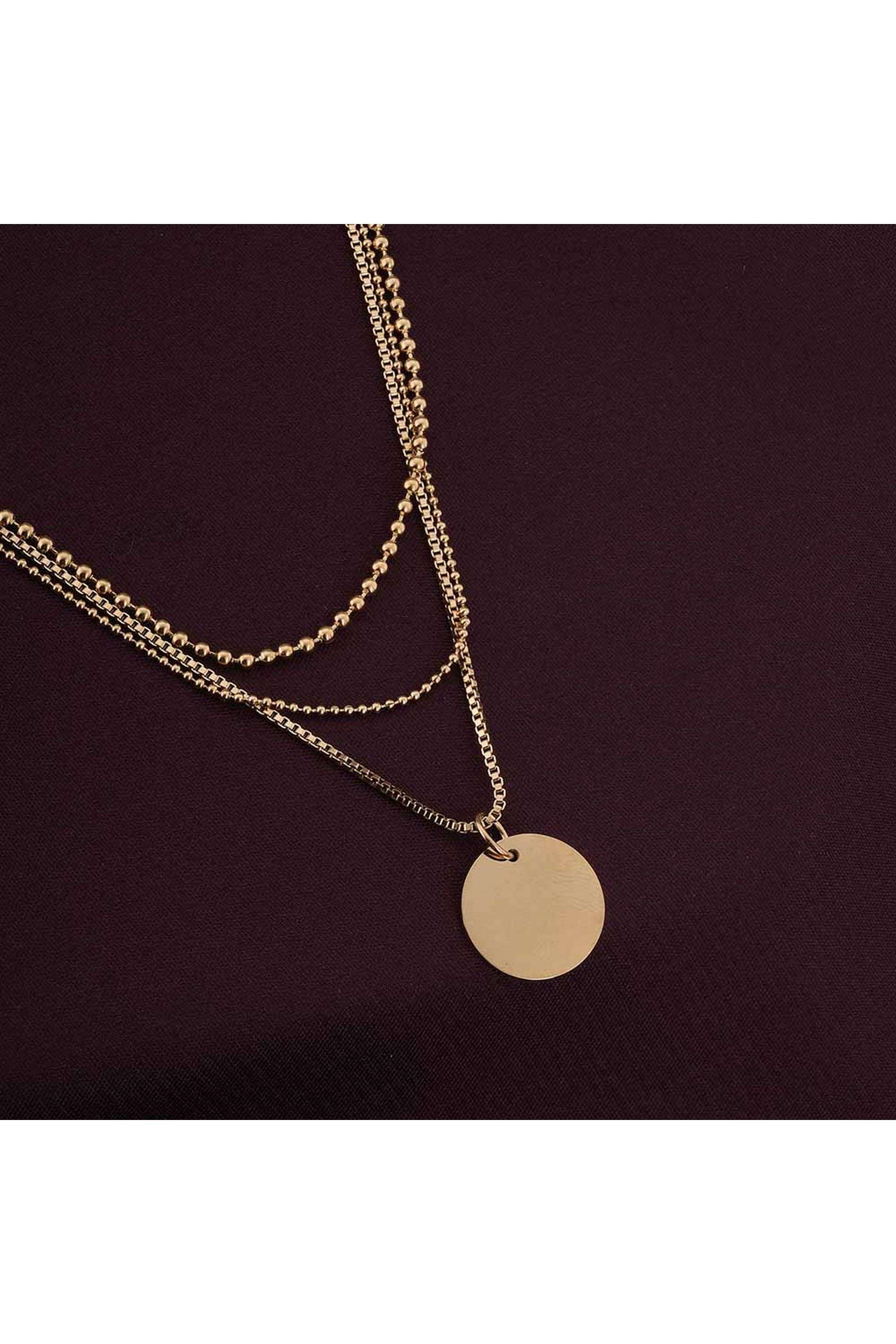 18k-Gold-Plated-Round-Belle-Three-Layer-Necklace-for-Womens-Waterproof-&-Anti-Tarnish